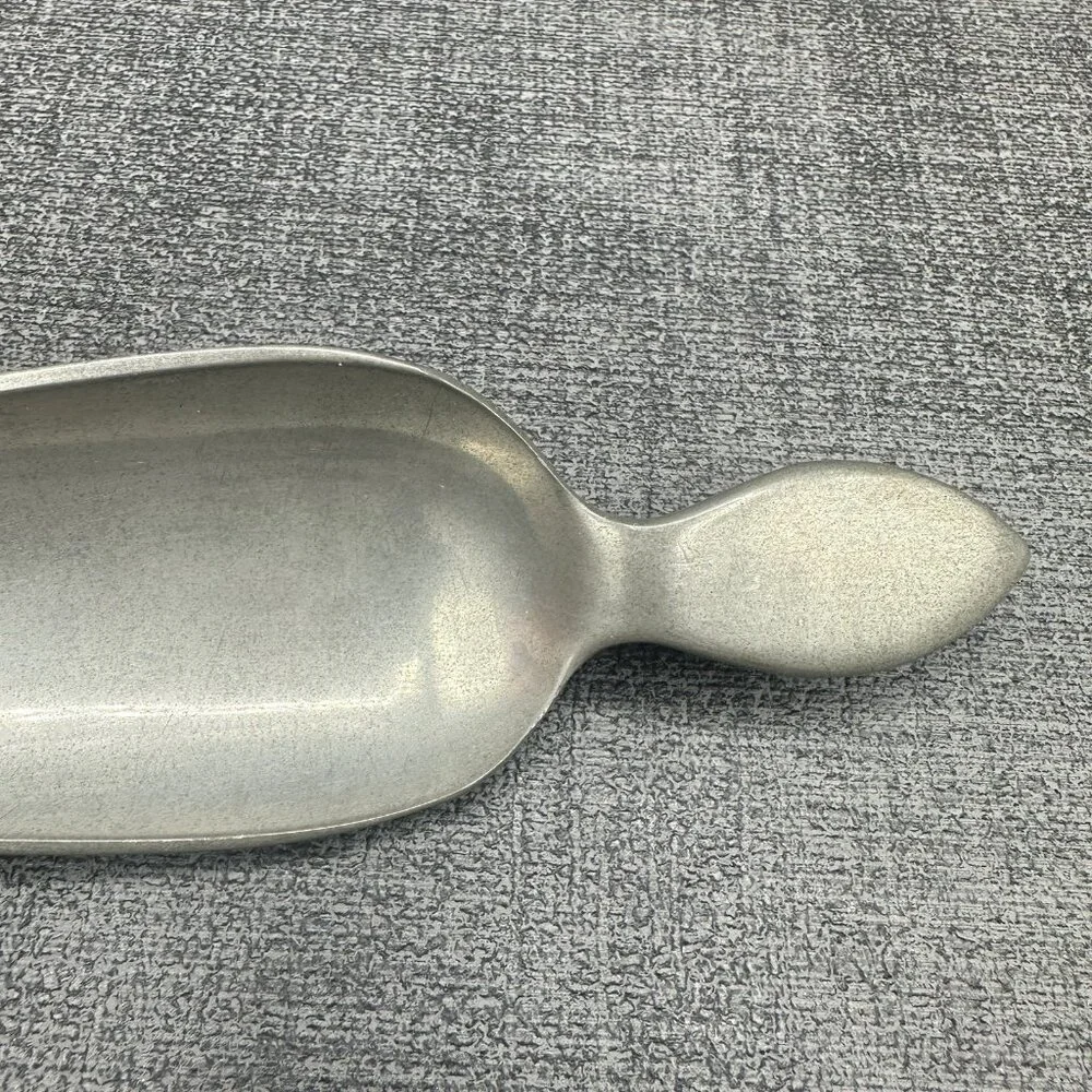 Vintage Pewter Scoop Stieff Williamsburg 4 ¾” Apothecary Ice Tea Sugar Caddy